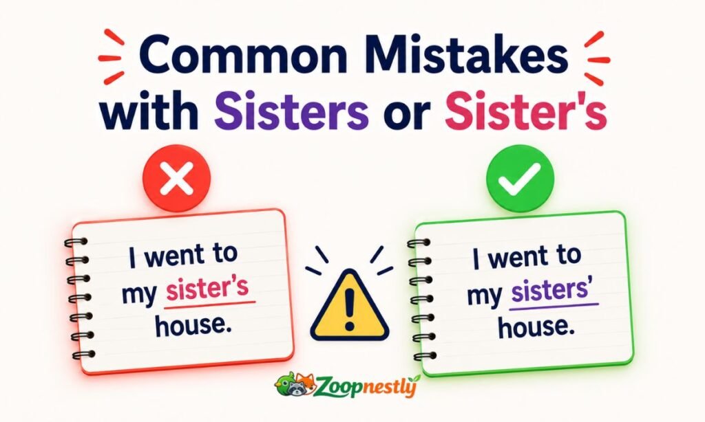Common Mistakes with Sisters or Sister's