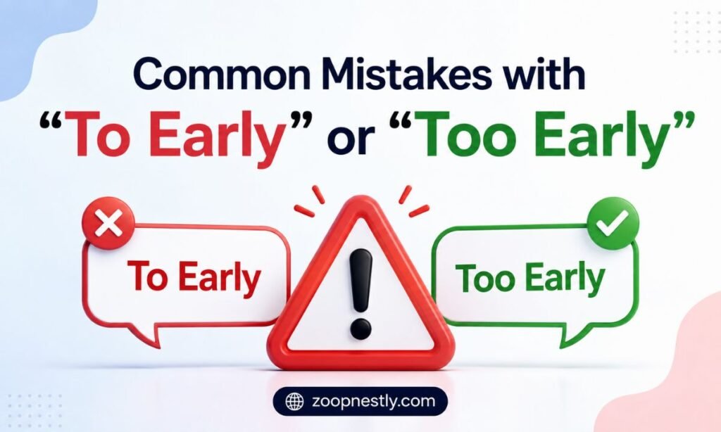 Common Mistakes with To Early or Too Early
