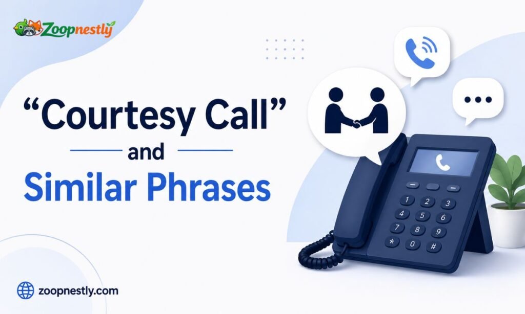 "Courtesy Call" and Similar Phrases