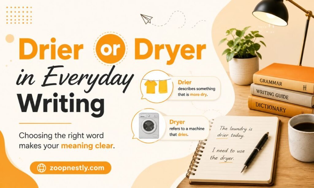 Drier or Dryer in Everyday Writing