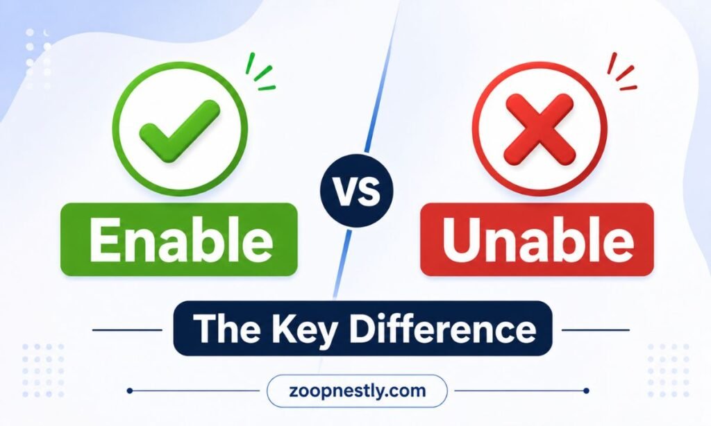 Enable vs Unable: The Key Difference