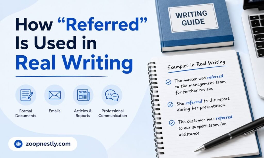 How Referred Is Used in Real Writing