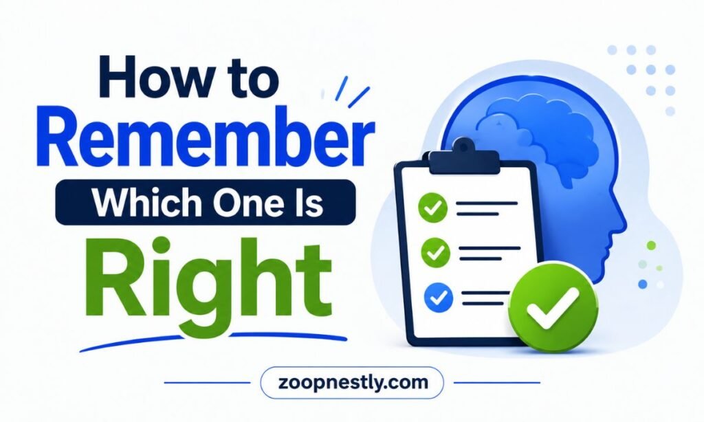 How to Remember Which One Is Right