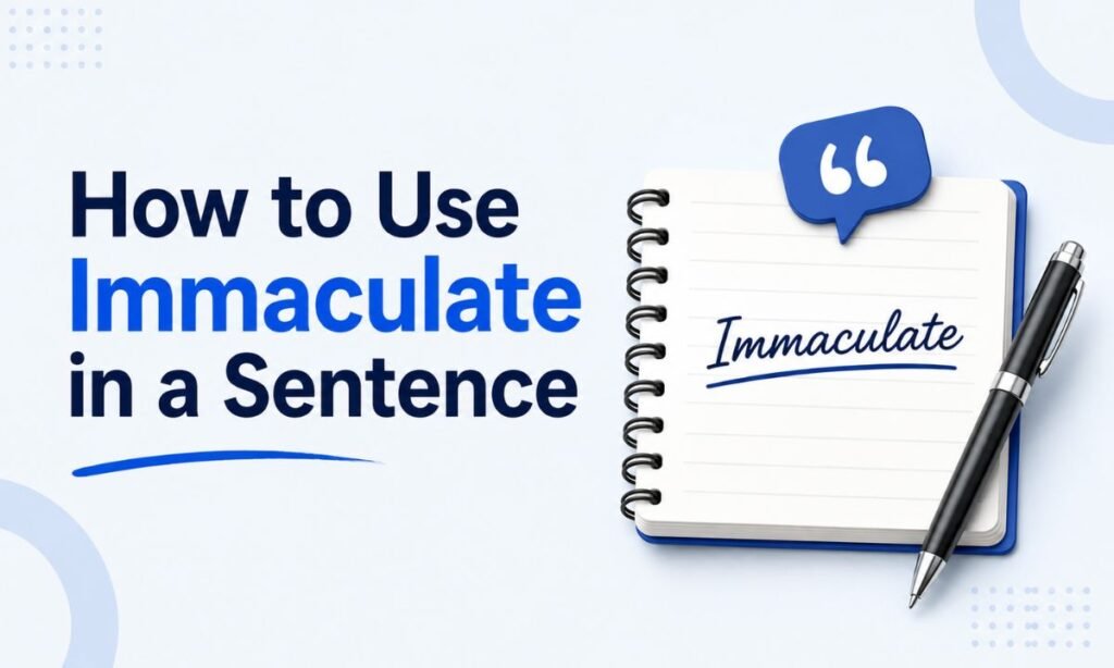 How to Use Immaculate in a Sentence
