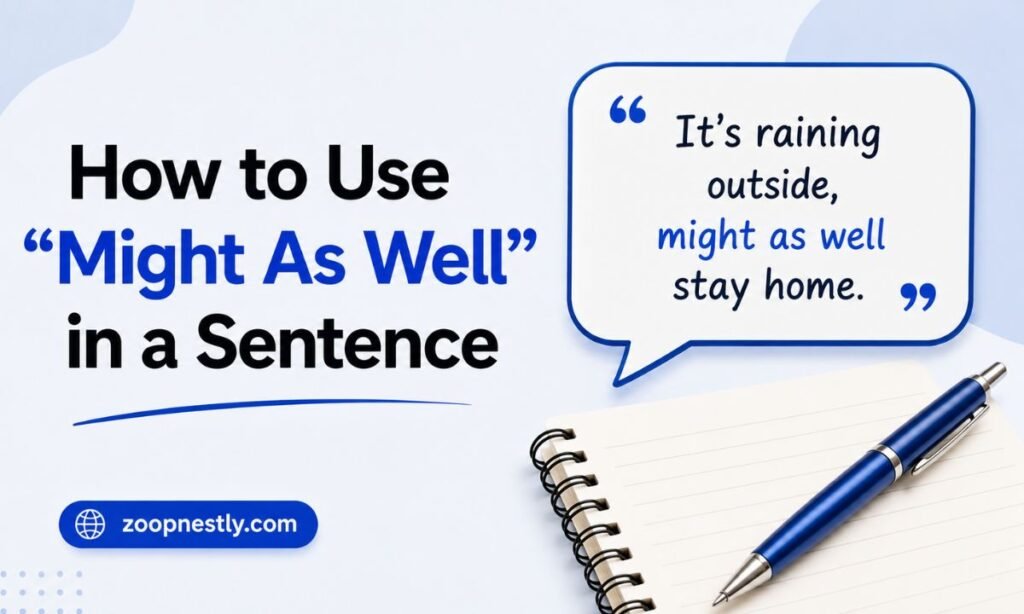 How to Use "Might As Well" in a Sentence
