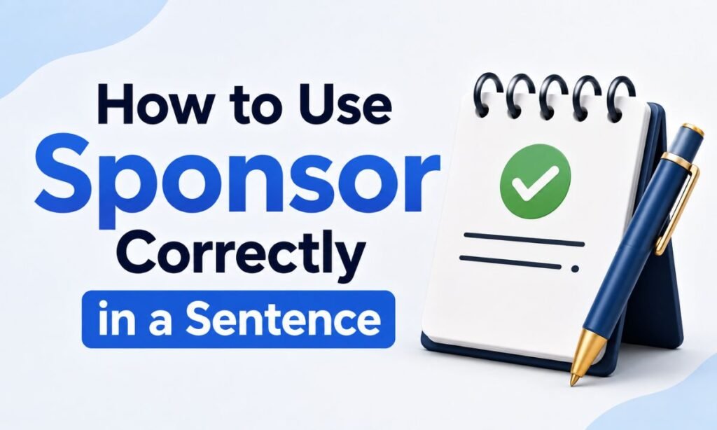 How to Use Sponsor Correctly in a Sentence