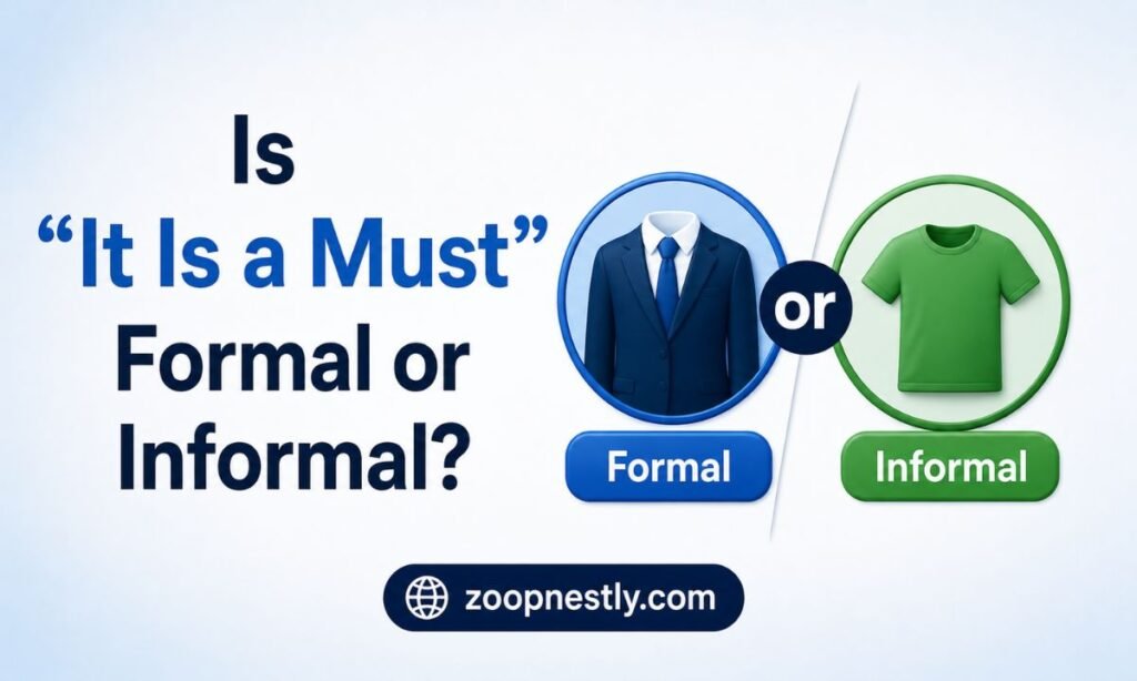 Is It Is a Must Formal or Informal