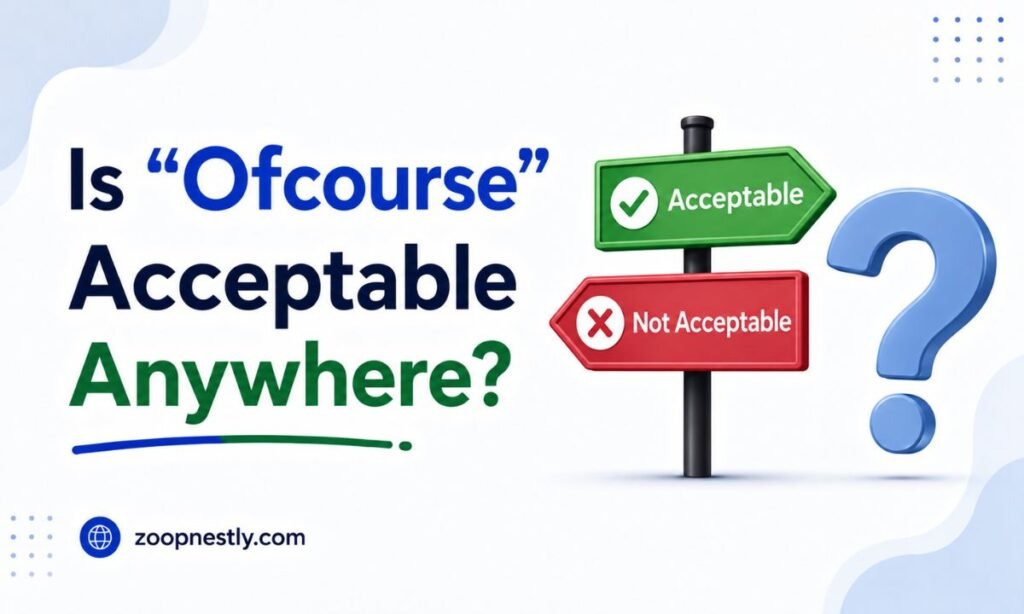Is "Ofcourse" Acceptable Anywhere?