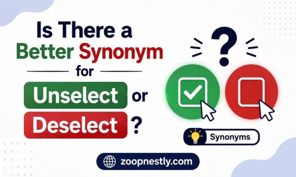 Is There a Better Synonym for Unselect or Deselect?