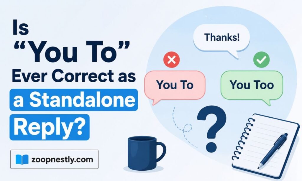 Is "You To" Ever Correct as a Standalone Reply?