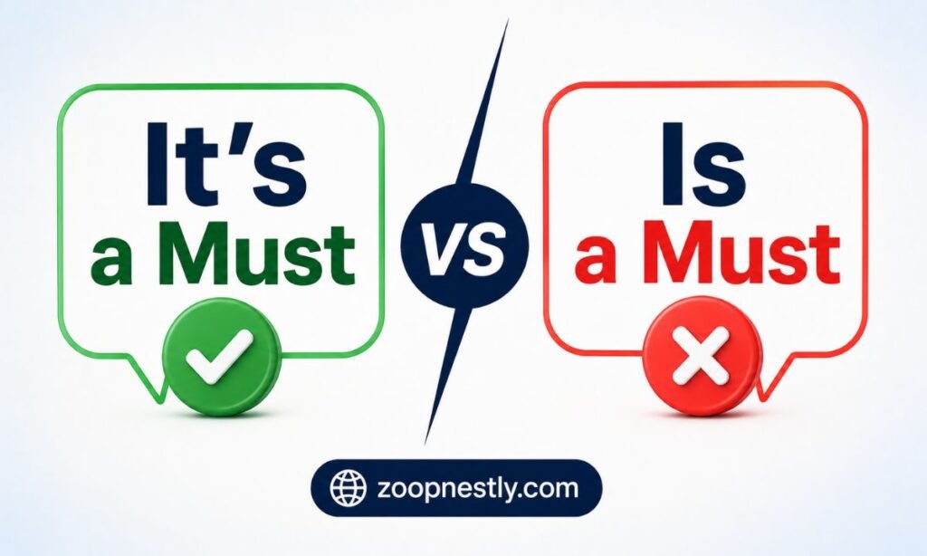 "It's a Must" vs "Is a Must"