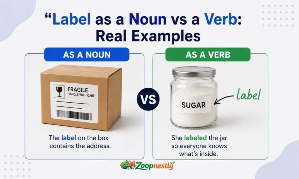 Label as a Noun vs a Verb: Real Examples