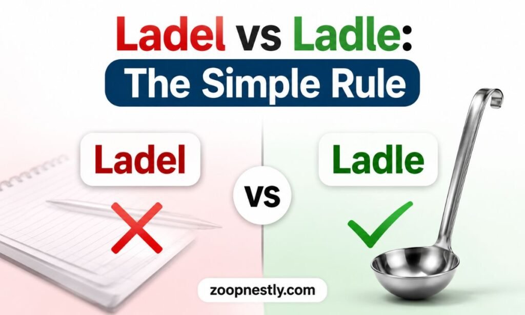 Ladel vs Ladle: The Simple Rule