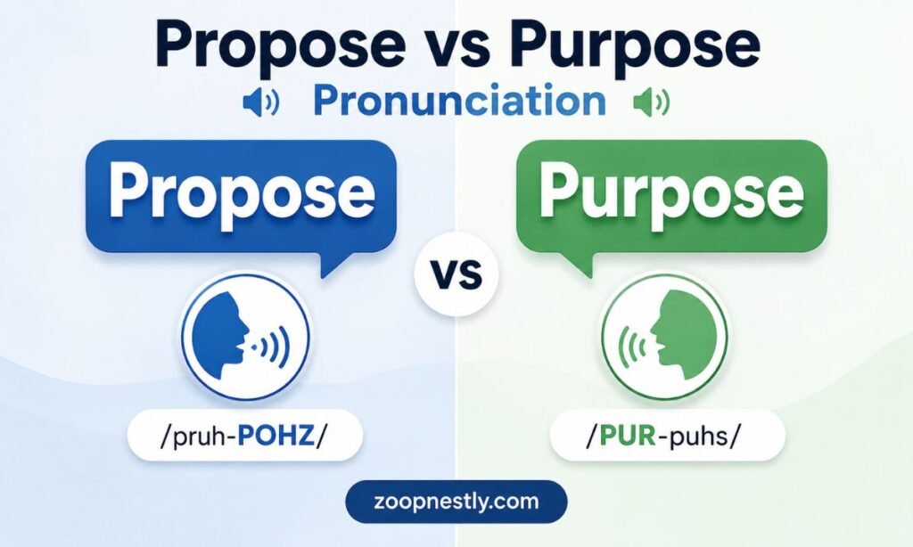Propose vs Purpose Pronunciation