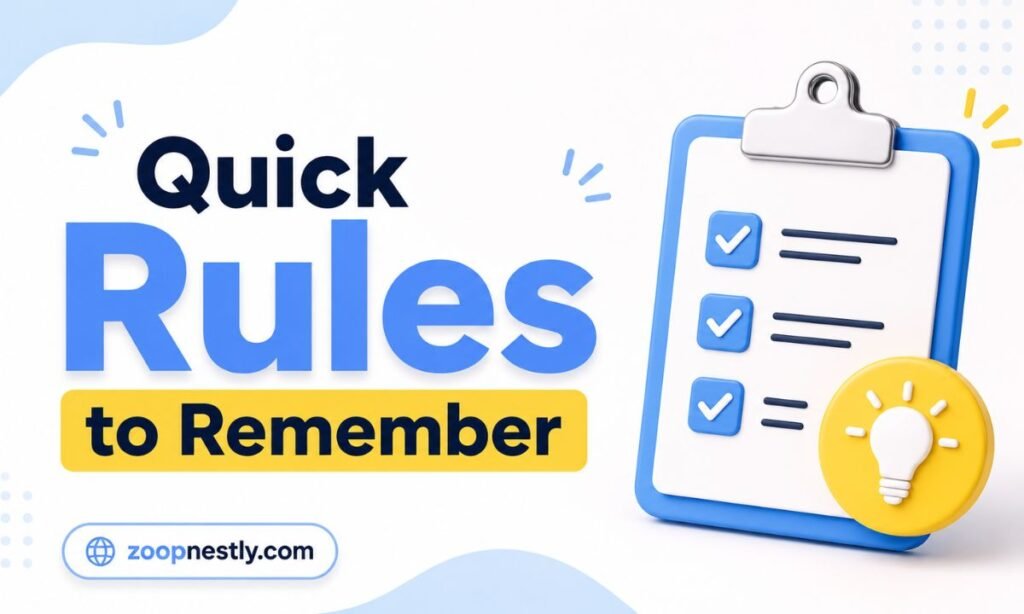 Quick Rules to Remember