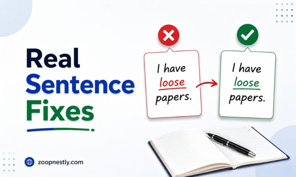 Real Sentence Fixes