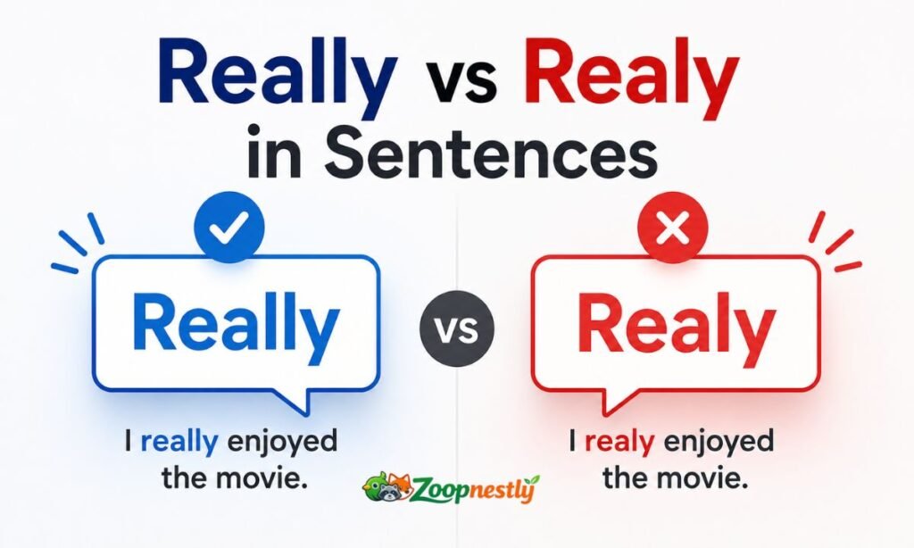 Really vs Realy in Sentences