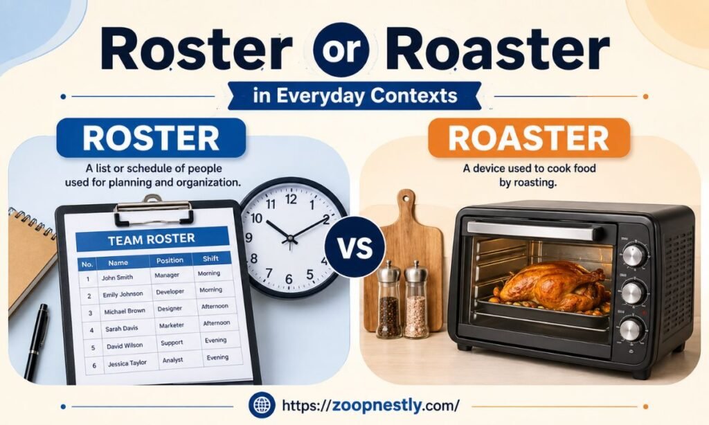 Roster or Roaster in Everyday Contexts