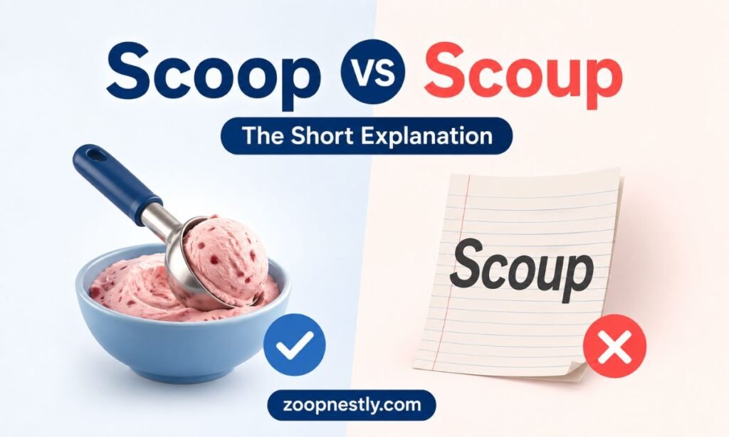 Scoop vs Scoup The Short Explanation