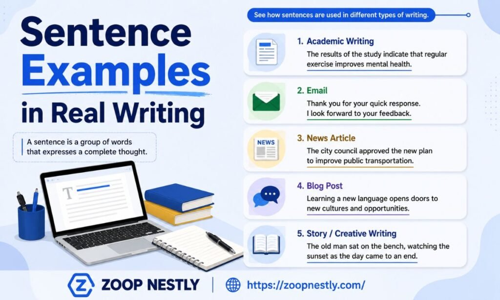 Sentence Examples in Real Writing