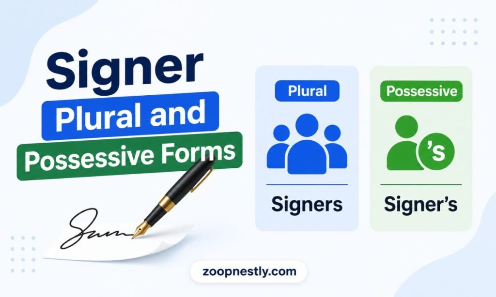Signer Plural and Possessive Forms