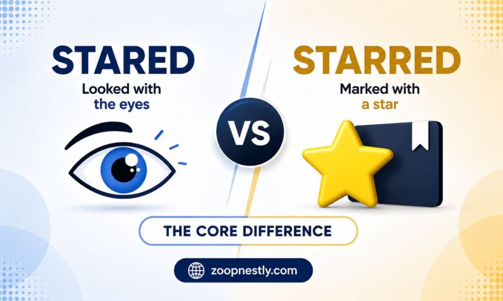 Stared vs Starred: The Core Difference