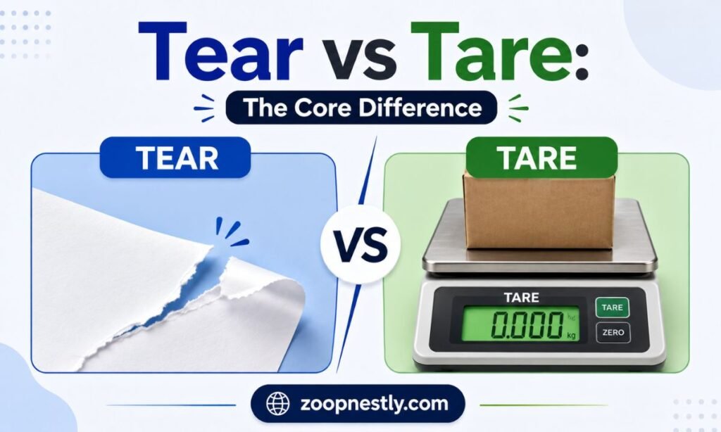 Tear vs Tare: The Core Difference
