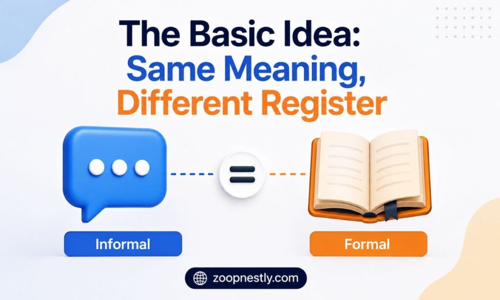 The Basic Idea Same Meaning Different Register
