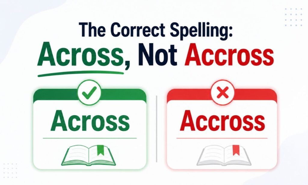 The Correct Spelling Across Not Accross