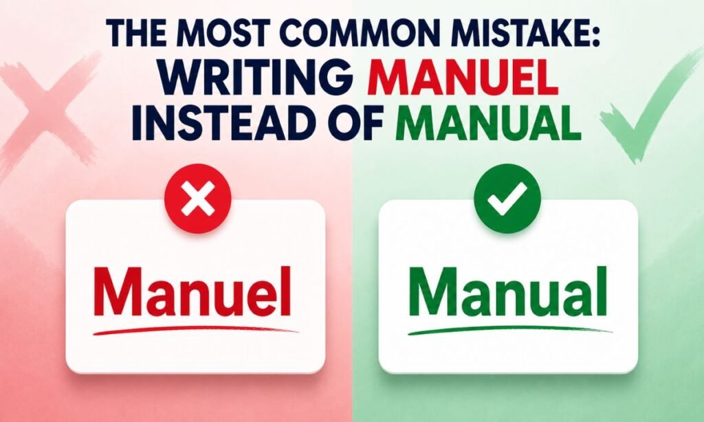 The Most Common Mistake: Writing Manuel Instead of Manual