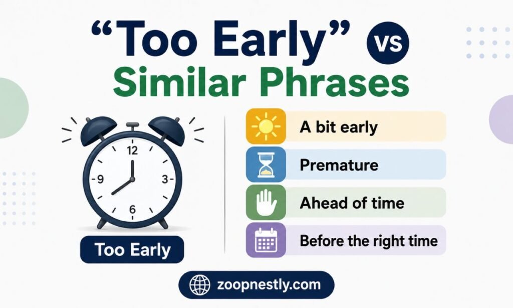 Too Early vs Similar Phrases