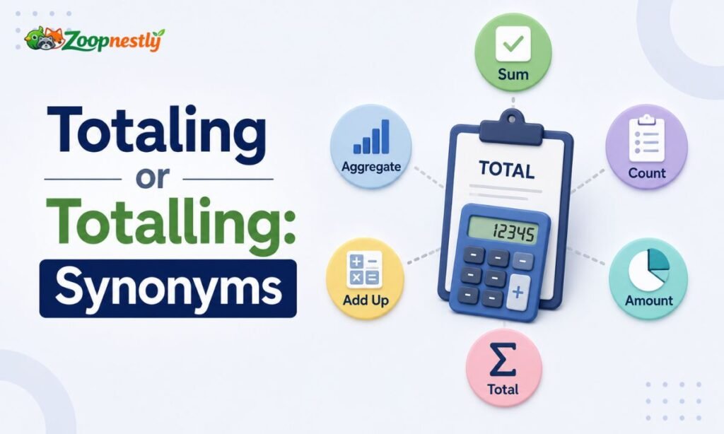 Totaling or Totalling: Synonyms