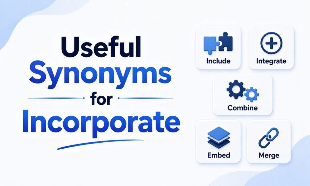 Useful Synonyms for Incorporate