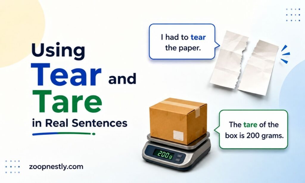 Using Tear and Tare in Real Sentences