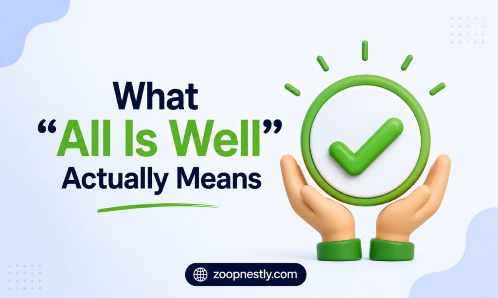 What "All Is Well" Actually Means