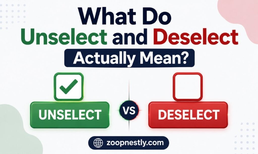 What Do Unselect and Deselect Actually Mean