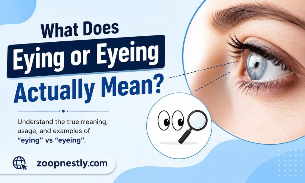 What Does Eying or Eyeing Actually Mean?