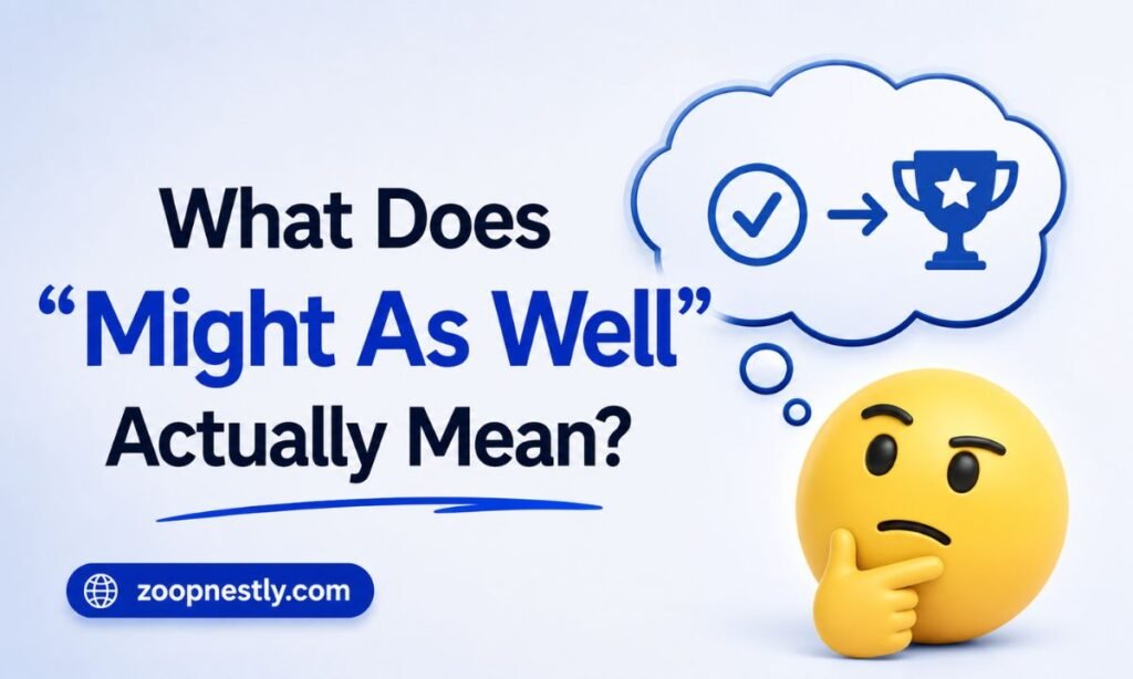 What Does "Might As Well" Actually Mean?