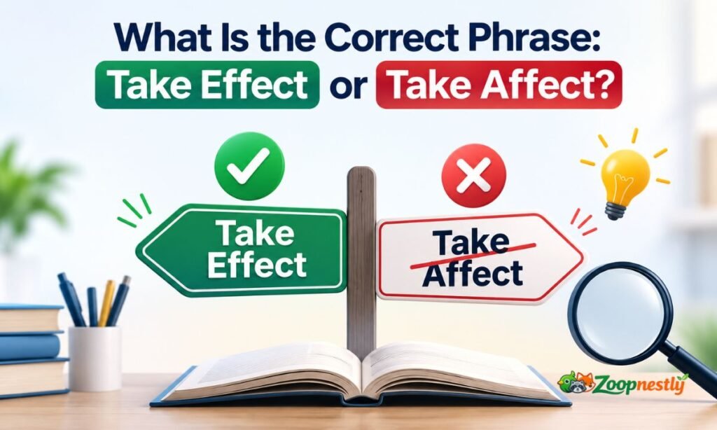 What Is the Correct Phrase: Take Effect or Take Affect?