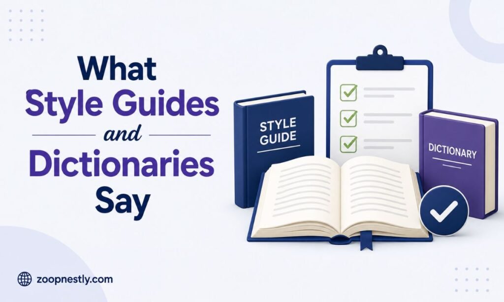 What Style Guides and Dictionaries Say