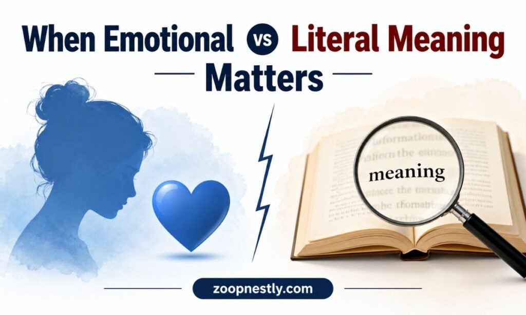 When Emotional vs Literal Meaning Matters