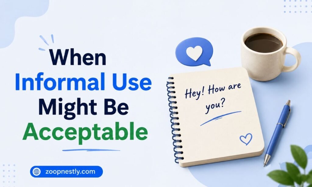 When Informal Use Might Be Acceptable
