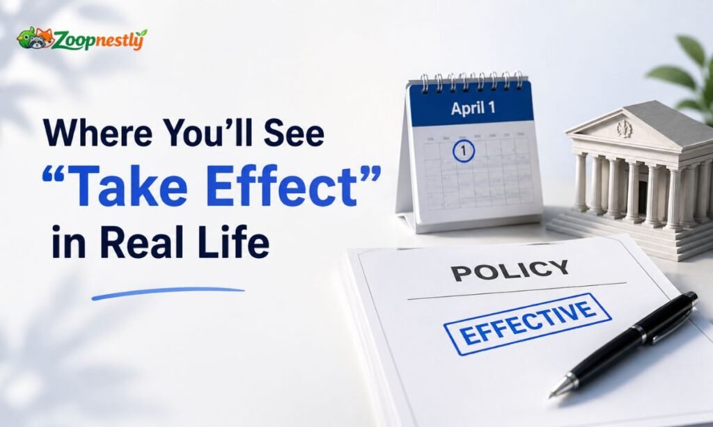 Where You'll See "Take Effect" in Real Life