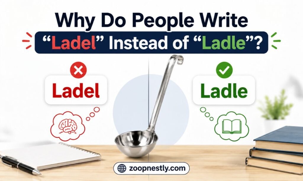 Why Do People Write "Ladel" Instead of "Ladle"?