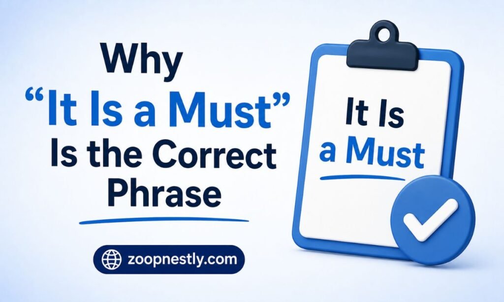Why It Is a Must Is the Correct Phrase