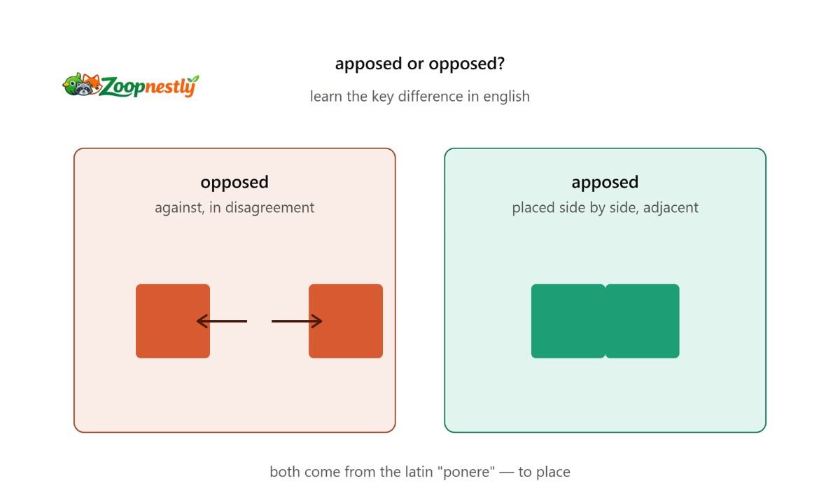 Apposed or Opposed Learn the Key Difference in English