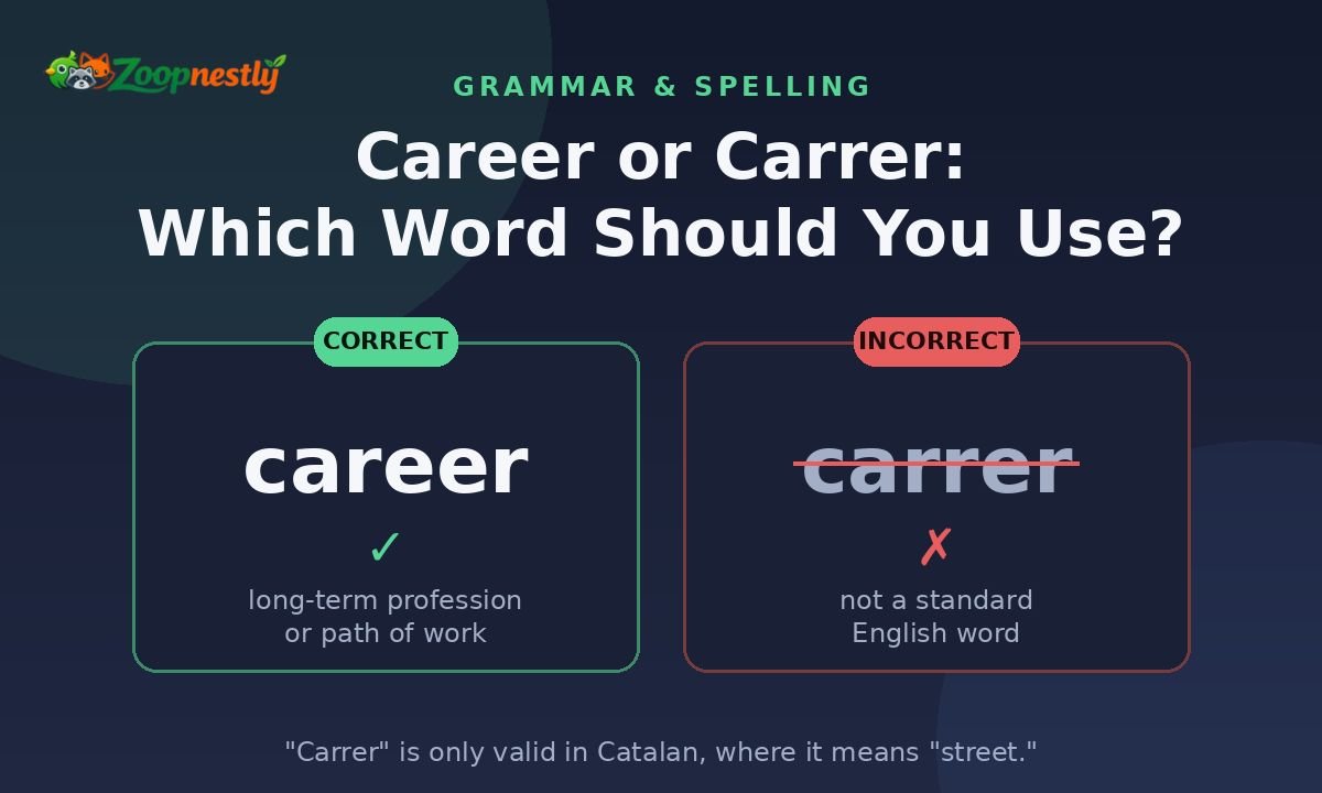 Career or Carrer Which Word Should You Use