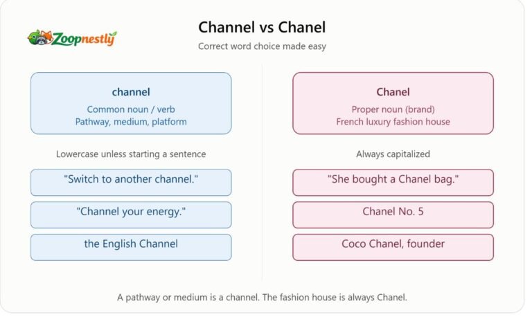 Channel vs Chanel: Correct Word Choice Made Easy
