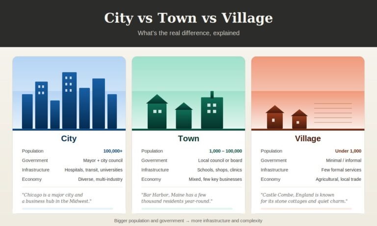 City vs Town vs Village: What’s the Real Difference Explained