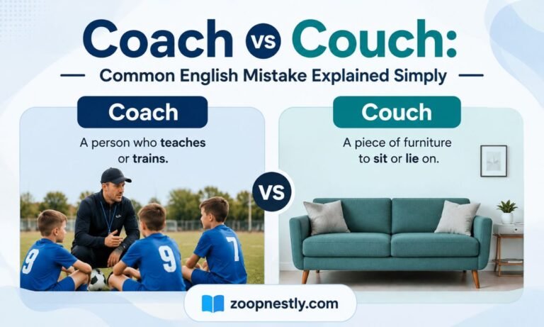 Coach vs Couch: Common English Mistake Explained Simply